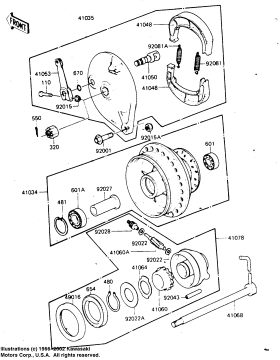 Front hub/brake