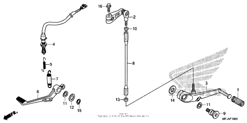 Brake pedal + change pedal
