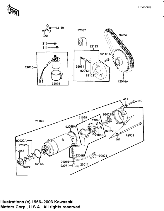 Starter motor/starter clutch