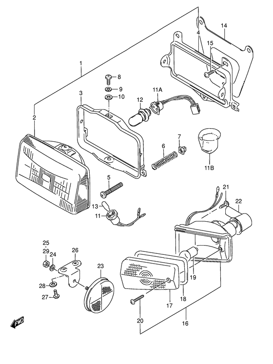Headlamp - front turnsignal