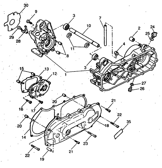 YH50 Картер двигателя