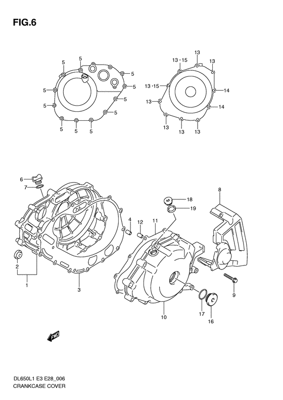 Crankcase cover ass`y  (v