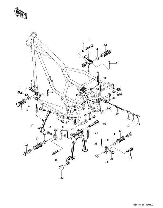 Footrests/stands/brake pedal