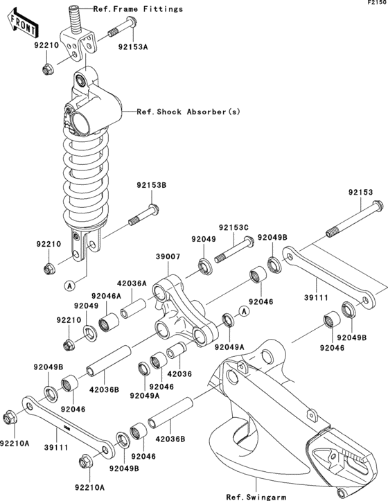 ZX1000 Задняя подвеска
