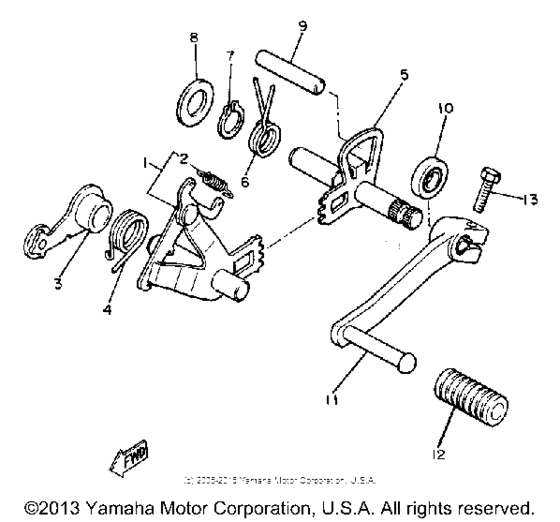 Shift shaft pedal