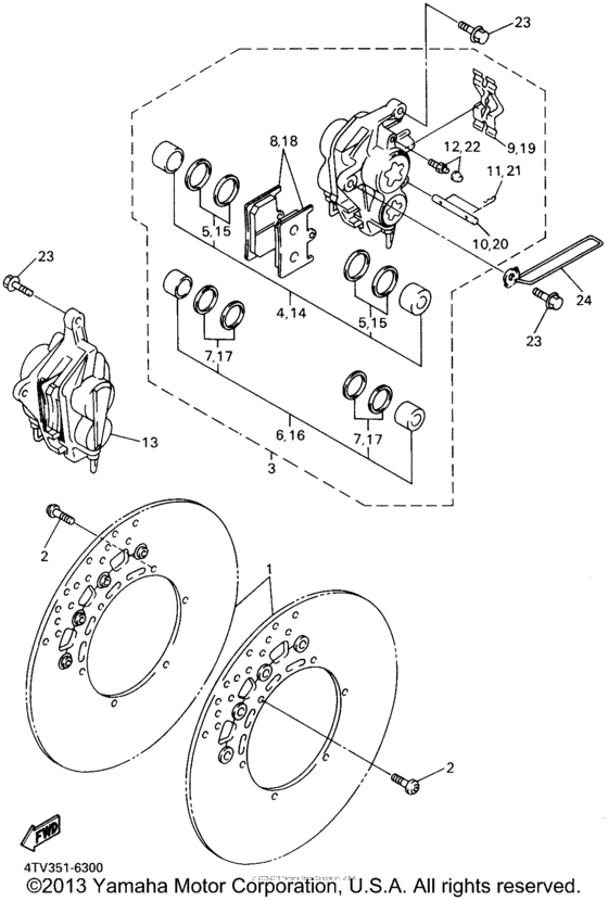 YZF600RP Передний суппорт