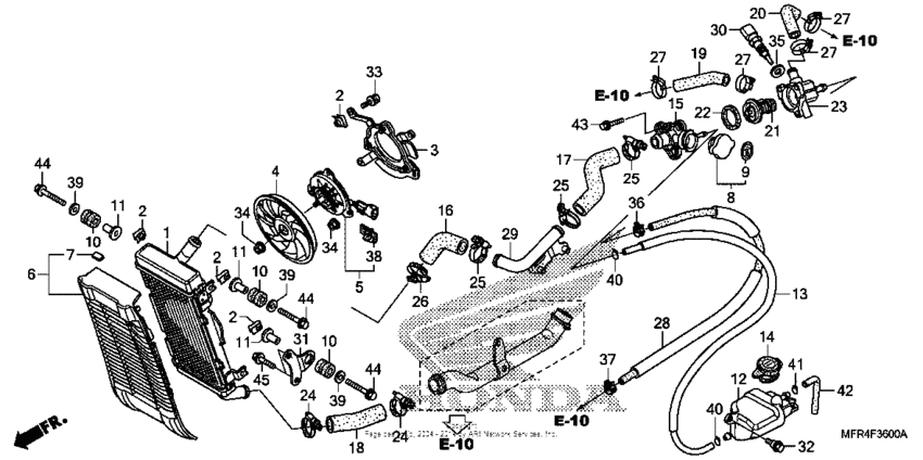 VT1300CX (ABS) Радиатор
