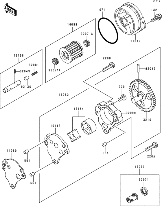 BJ250 Масляный насос