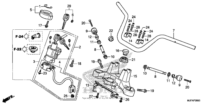 Handlebar + top bridge