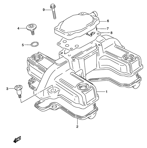 GS500 Крышка головки цилиндров