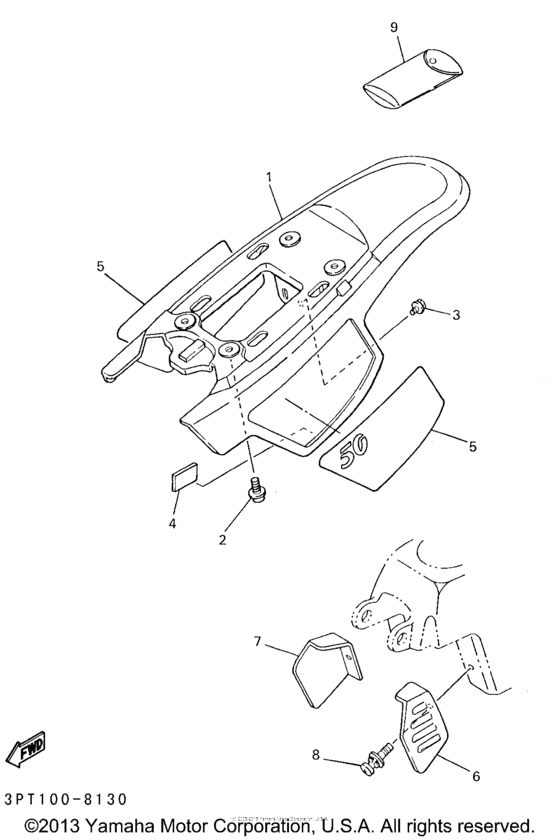 PW50P Боковые обтекатели