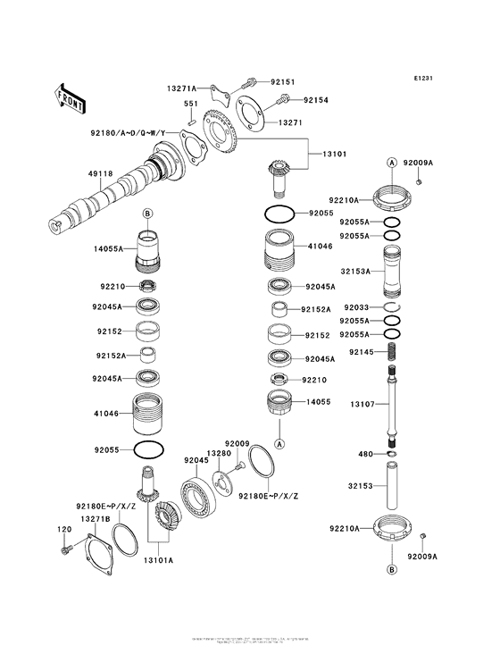 Camshaft(S)/bevel Gear