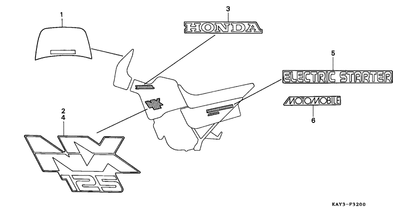NX125 Наклейка