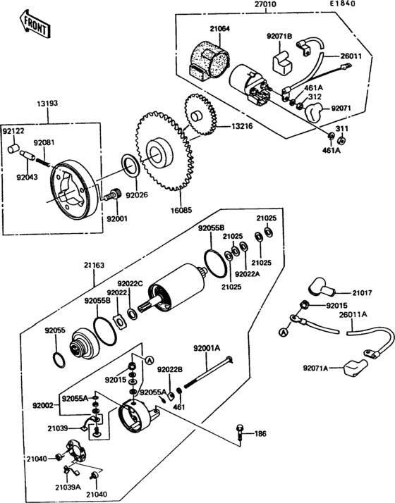 Starter motor(ex305-b8)