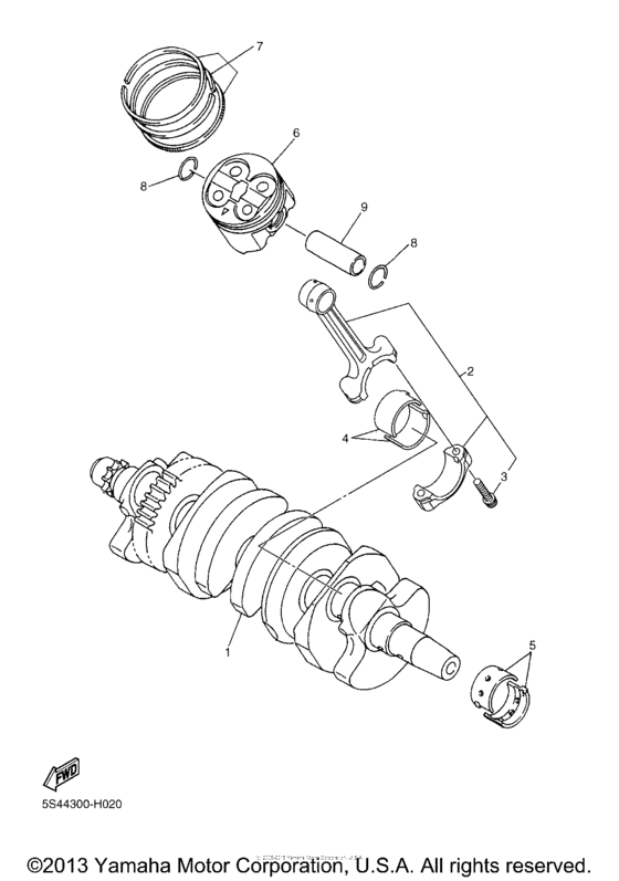 FZ6RDCW Коленчатый вал и Поршень