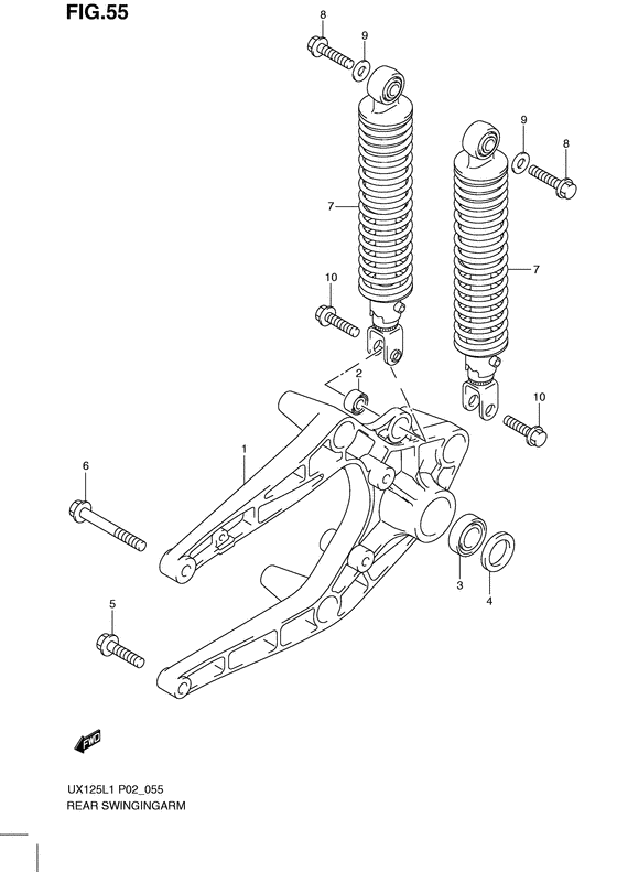 Rear swingingarm