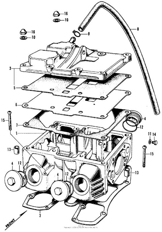 Cylinder head cover + cam case