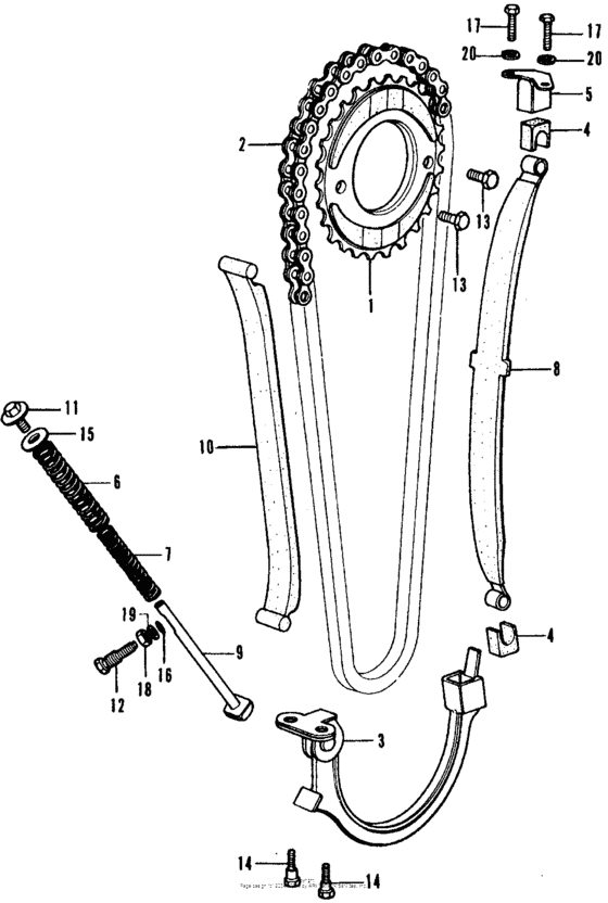Cam chain + tensioner