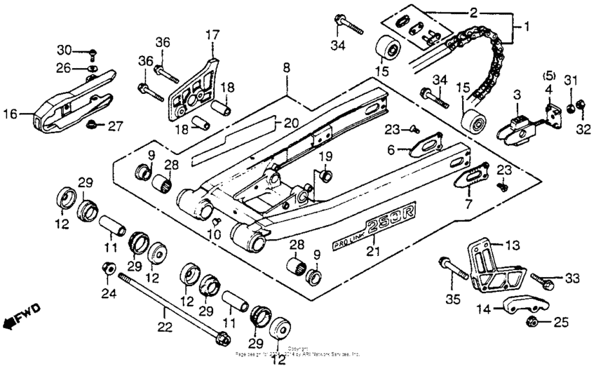 Swingarm + drive chain 83