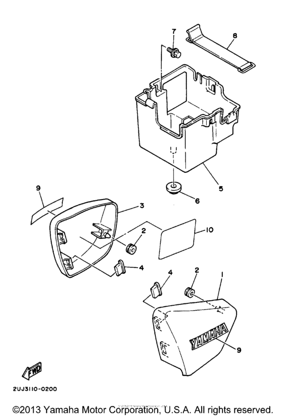 XV250 Боковые обтекатели