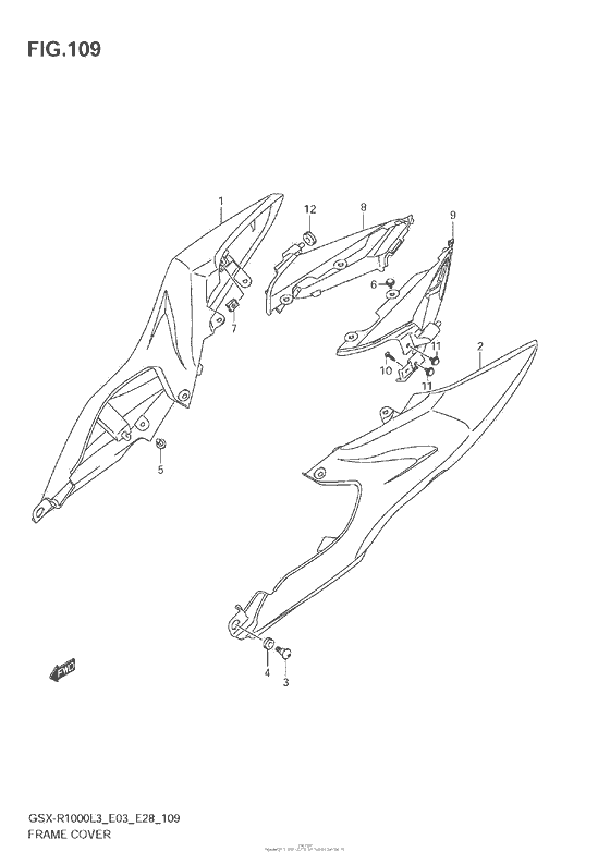 GSX-R1000Z Frame Cover (Gsx-R1000L3 E28)