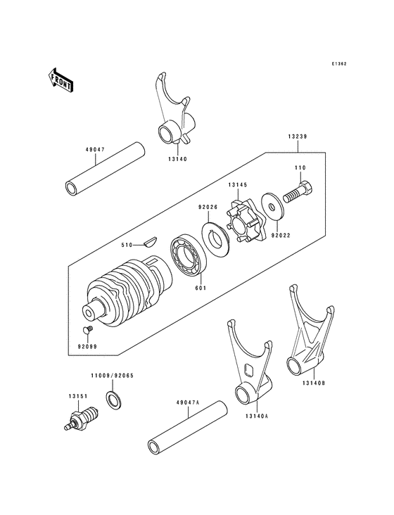 Change drum/shift fork