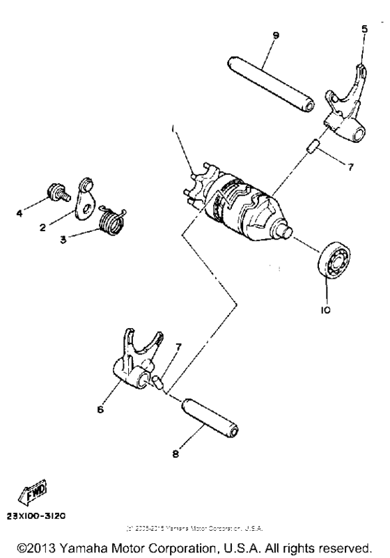 Shift cam - fork