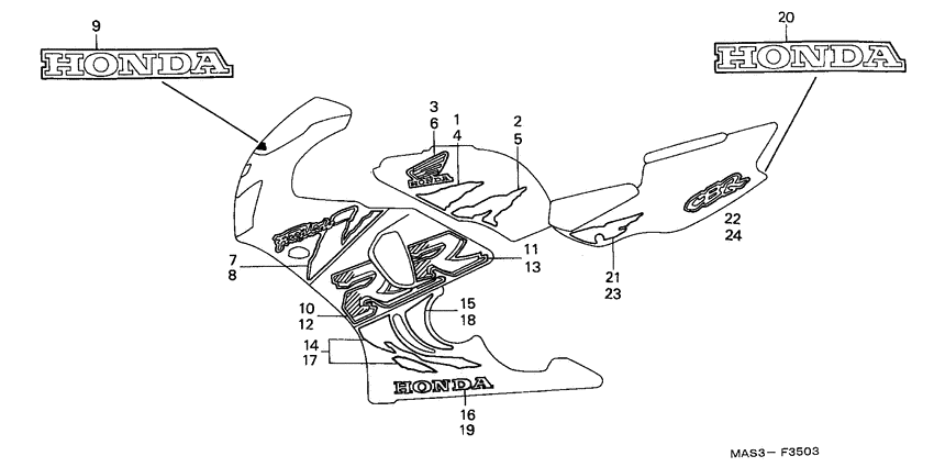 CBR900RR Stripe / mark