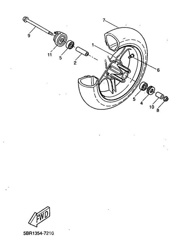 YQ50 Переднее колесо