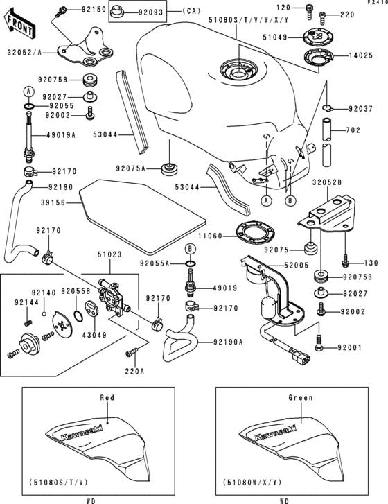 Fuel tank(1/3)(zx600-e4)