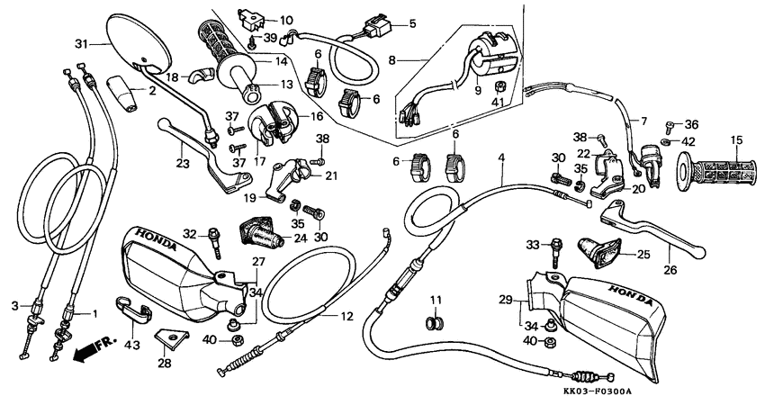 Handle lever/switch/cable