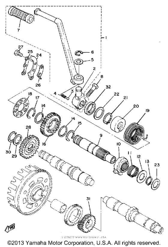 TT500H Кик стартер