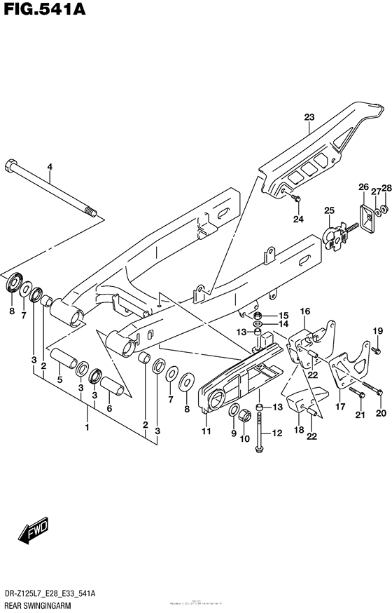 Rear Swingingarm (Dr-Z125 E28)