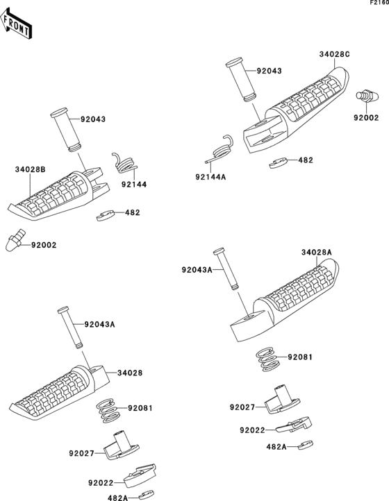 ZX500 Подножки