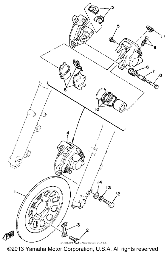 Front brake-caliper
