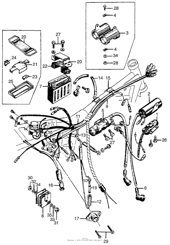 Wire harness + battery