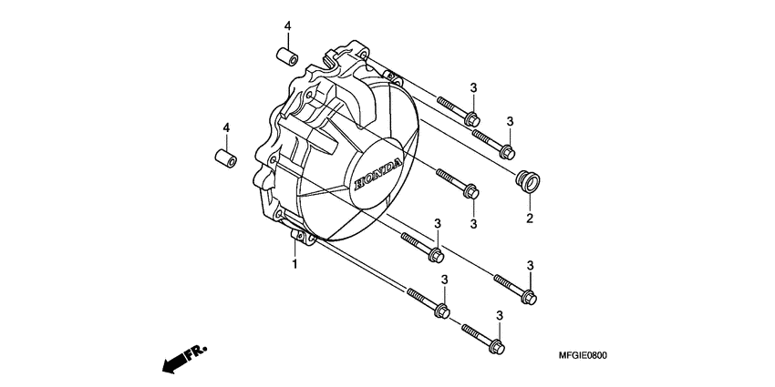 CB600F (ABS) Крышка генератора