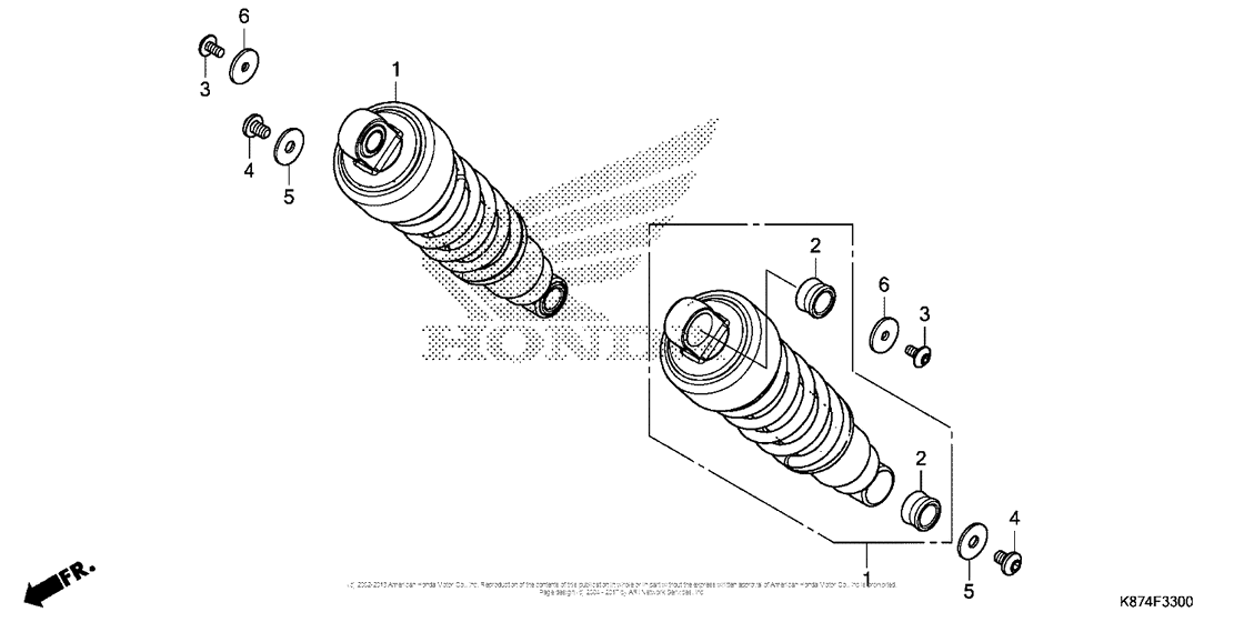CMX300 (ABS) Задние амортизаторы