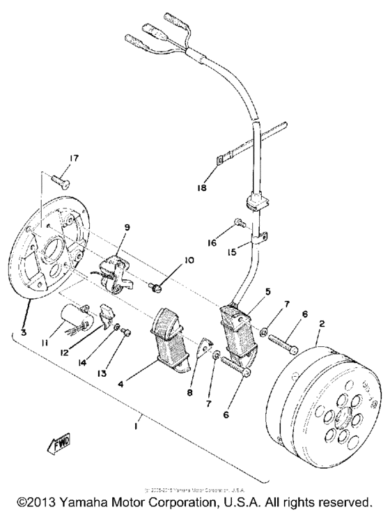 Flywheel magneto