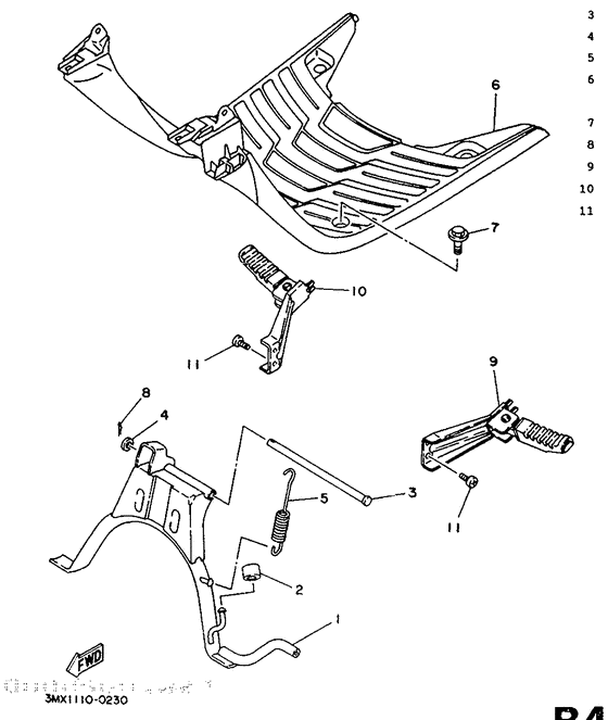 Stand. footrest