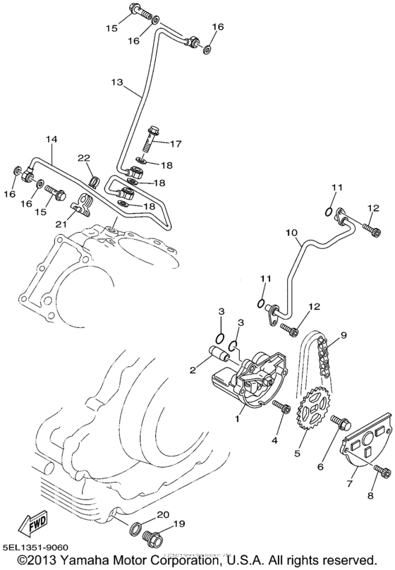 XVS1100P Масляный насос