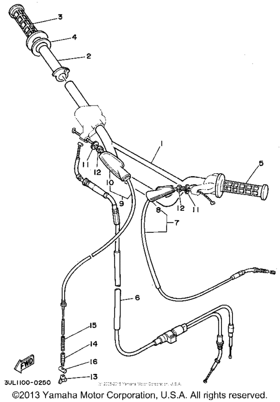 Steering handle - cable