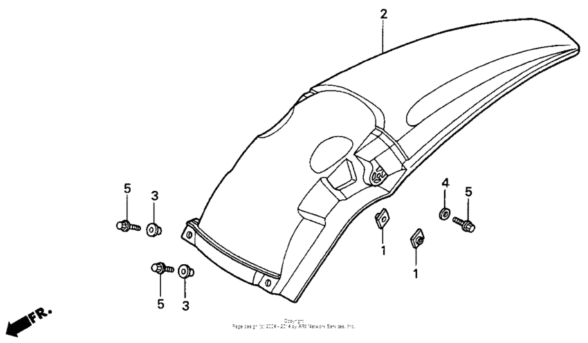 CR250R Задний бампер