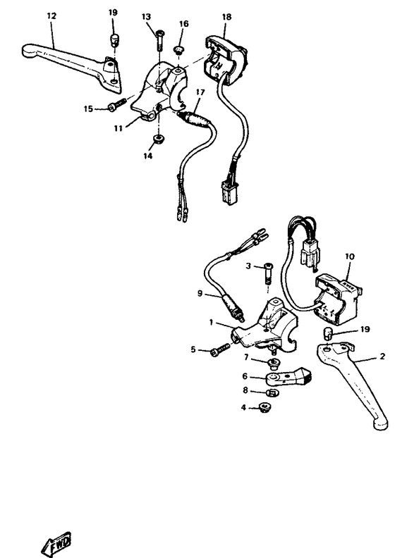 Handle switch. lever