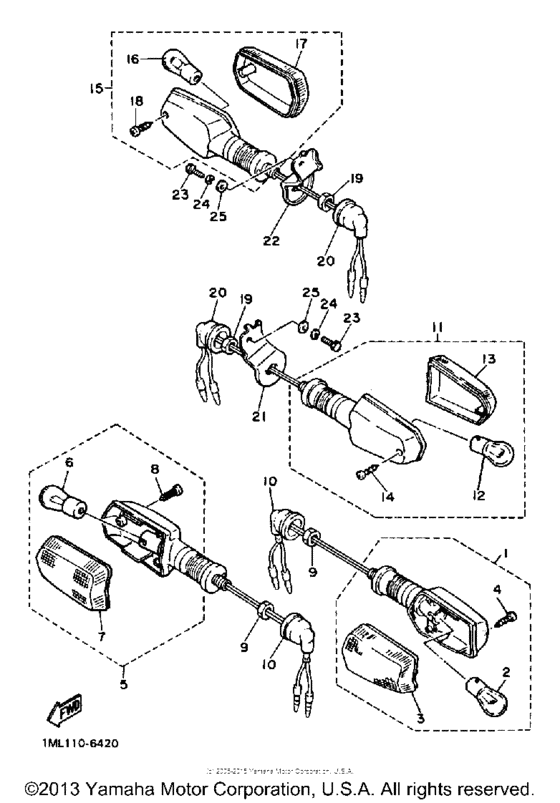 FZ700T Поворотники