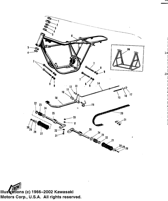Frame/frame fittings chain
