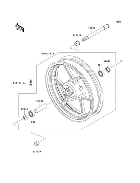 ZR750 Переднее колесо