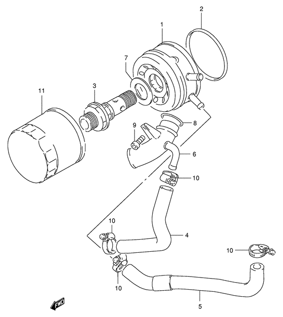 Oil cooler / oil filter