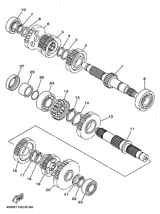 XV1600A Трансмиссия