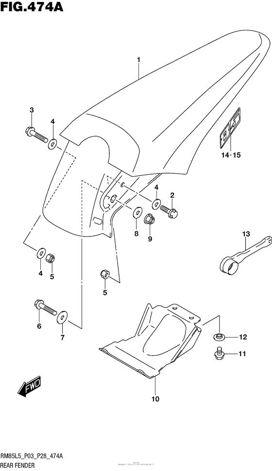 Rear Fender (Rm85L5 P03)